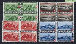 1944  Pro Patria Viererblocks postfrisch  15412