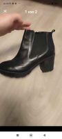 Zign Schwarze Leder Chelsea Boots mit Absatz