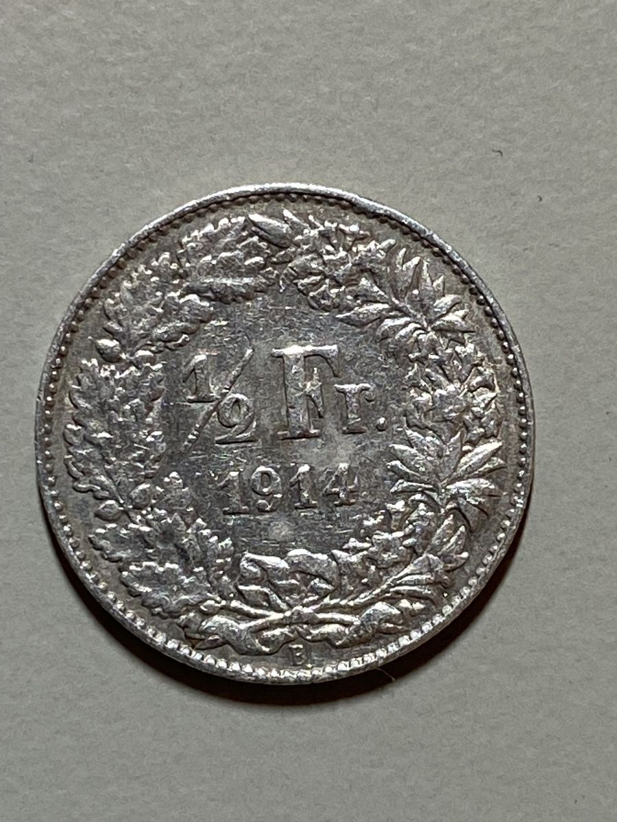 Tutti le monete: Suisse - 50 centimes - 1914 - AG  – Usato da Payerne venduto da Mike1682
