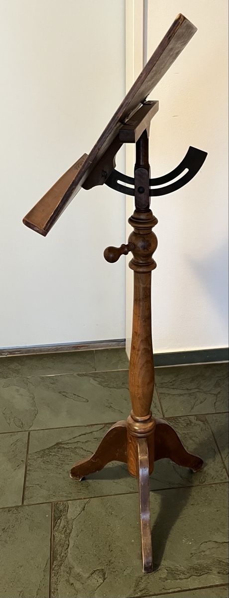 Cavalletti: Antique Wooden Music Stand Adjustable Height & Angle – Usato da Erlenbach ZH venduto da waage77 4