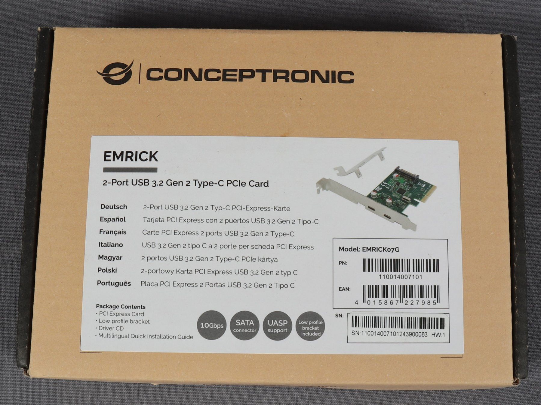 Laufwerke & Adapter: CONCEPTRONIC Emrick 2-Port USB 3.2 Gen 2 Type C – Neu und originalverpackt aus Steinen von Restwert_Steinen 9