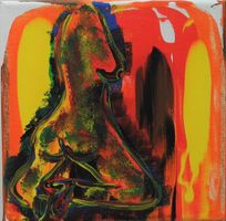 Weiblicher Akt Nu Nudo Nude "Heiss" Contemporary Art