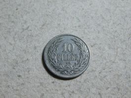 10 Filler 1892, Ungarn, Nickel, nahezu unzirkuliert