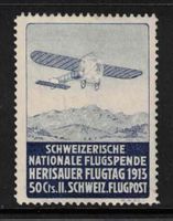 1913 Flugpost Herisau Vorläufer V, postfrisch **