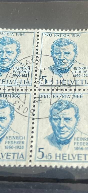 Alle Briefmarken: Briefmarke Heinrich Federer – Gebraucht aus Buchs AG von fpatricia 2