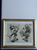 Disney Zeichnung Mickey Mouse Minnie Mouse gerahmt(I6)