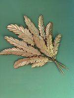 Dekorative Metall-Wanddeko "Blätter" in Gold – Elegante Wand