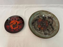 2x Brutalismus Keramikschale Glit Iceland Lava Schale 70er
