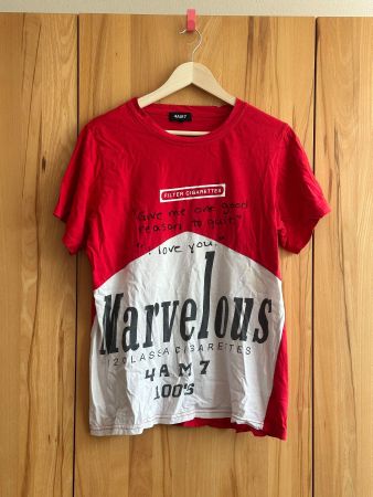 Vintage T-Shirt, Rot/Weiss - Stylisch und bequem