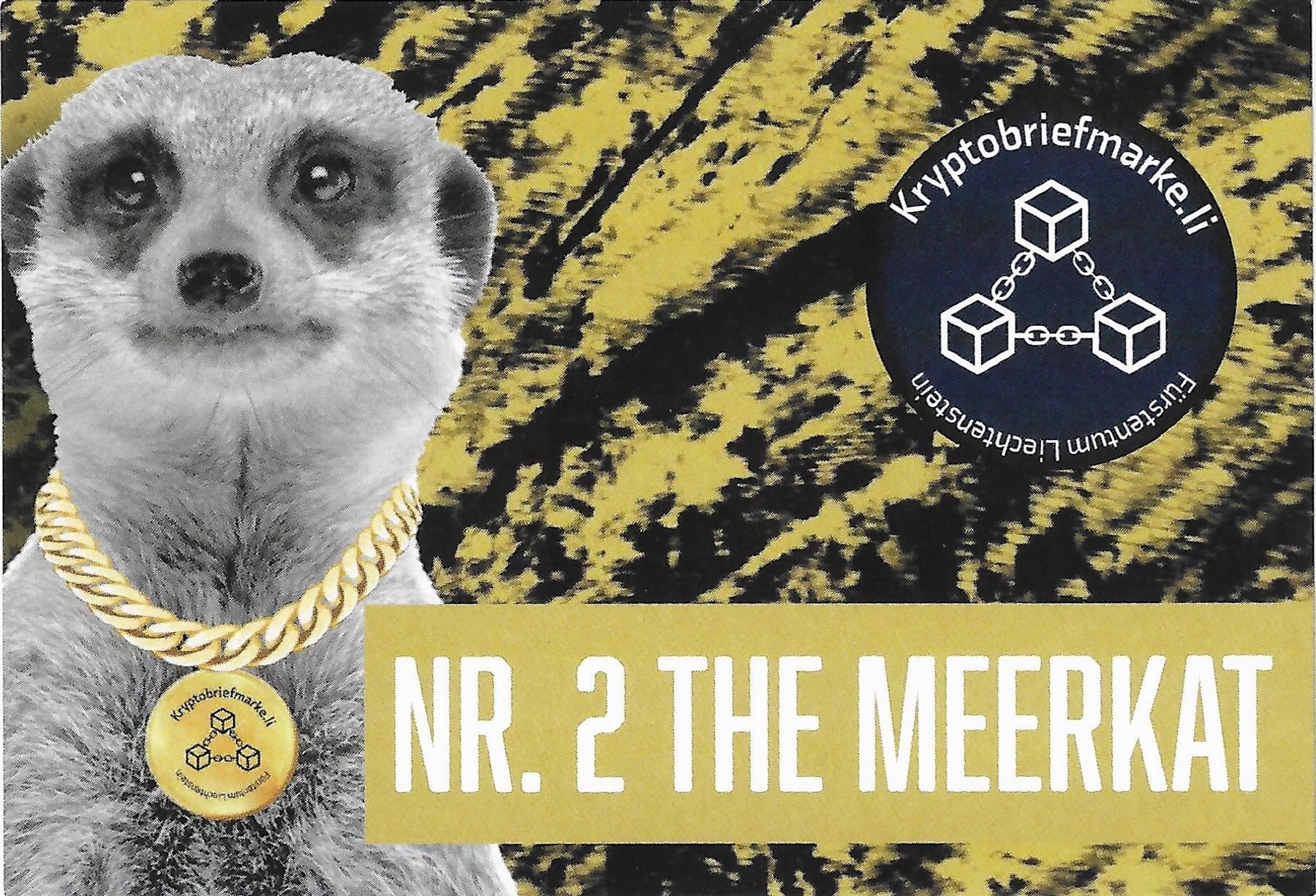 Tutti i francobolli: FDC Crypto-Stamp Nr.2, The Meerkat, Türkise – Usato da Rickenbach SO venduto da Bytebull 3