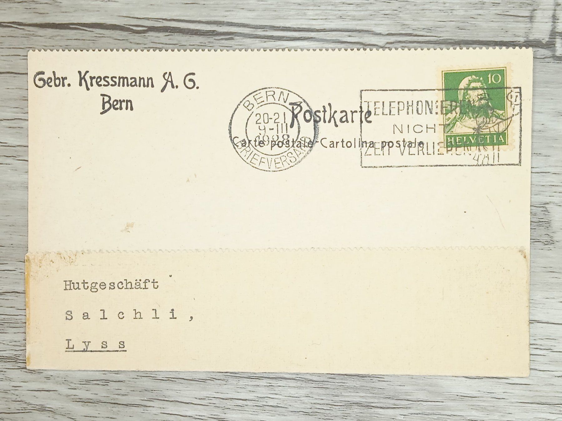 Tutti i francobolli: TR13 Carte Postale + Timbre Suisse 1928 – Usato da Cousset venduto da Patrick_Collections