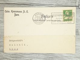 TR13 Carte Postale + Timbre Suisse 1928