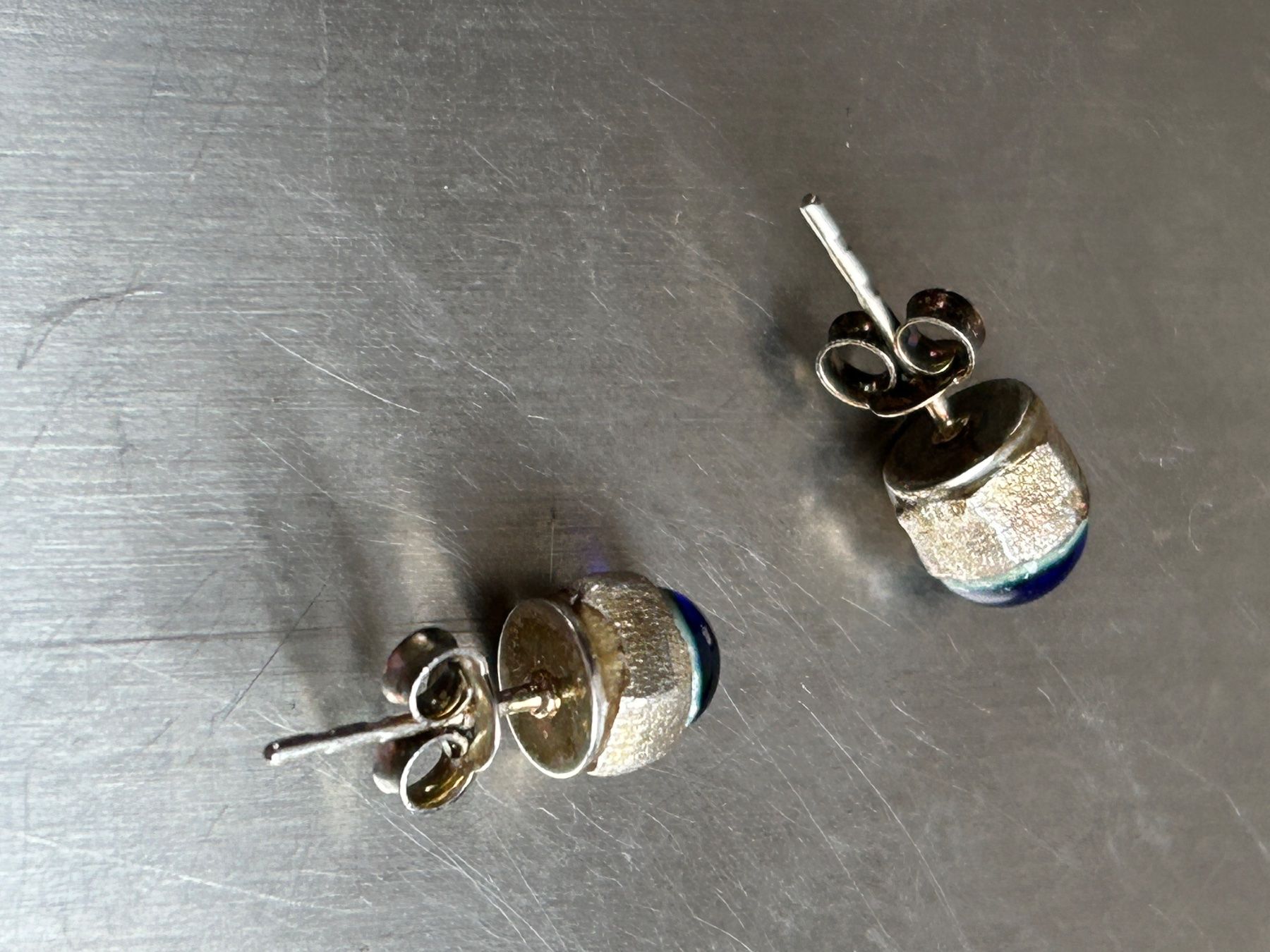 Orecchini pendenti & Orecchini a lobo: Silber Ohrstecker mit blauem Stein – Usato da Laufen venduto da Bellavitaboom 9