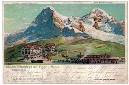 Kleine Scheidegg, Künstlerkarte A. Egli, gelaufen 1905