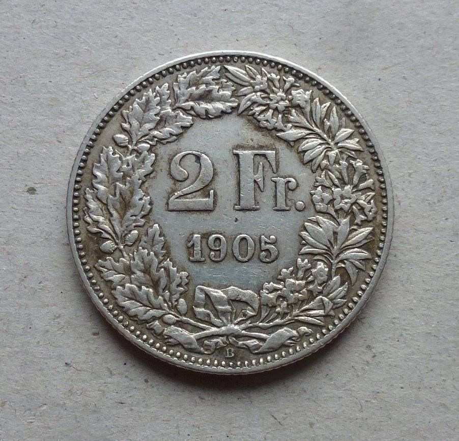 Tutti le monete: ++ 2.- Franken 1905, gute Erhaltung – Usato da Walkringen venduto da Casablanca777