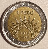 Argentinien 1 Peso "Bicentenario" Aconcagua