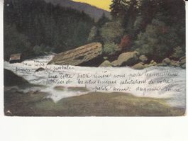 Künstlerkarte Landschaft 1903 mit ST Murten