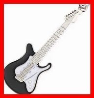 Schlüsselanhänger E-Gitarre Schwarz Guitar Rock Metall Musik