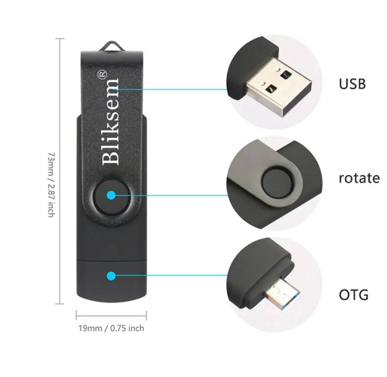 Chiavette USB: Clé USB 2en1 USB - micro USB 64 GB – Nuovo e nell'imballaggio originale da St-Cergue venduto da vpr_7v8g 4