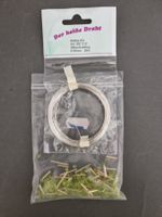 Bastelset Silberdraht & grüne Perlen für DIY-Schmuck
