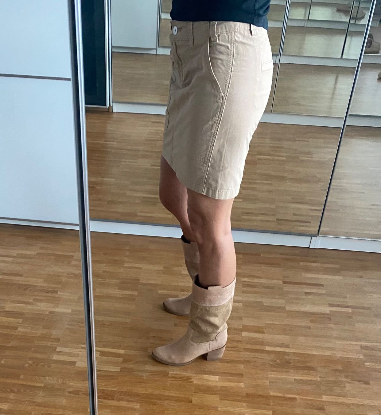Scarpe da donna: Leder/Segelstoffstiefel Grösse 37, Beige – Nuovo (secondo la descrizione) da Luzern venduto da breil5 3