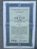 Gebrüder Sulzer Aktie Nr.27578  von 1943