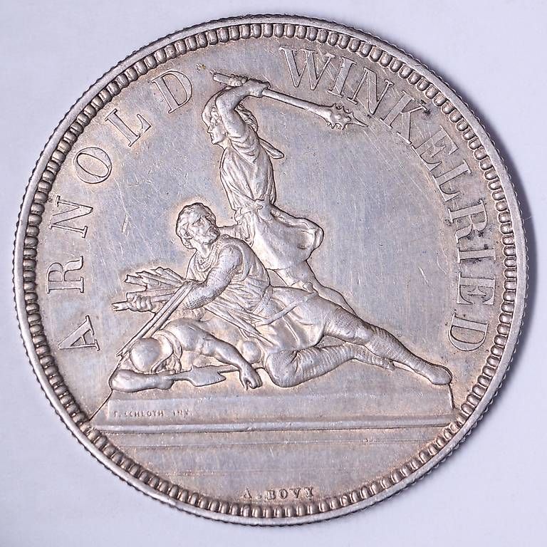 Tutti le monete: Schützentaler 1861 Nidwalden 5CHF – Usato da Basel venduto da nat_pry5