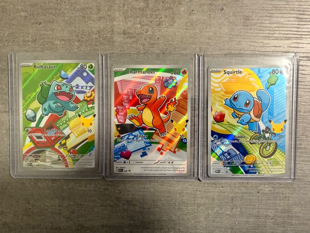 First Partner Gen 1 Charmander, Squirtle & Bulbasaur EN NM (Neu (gemäss ...