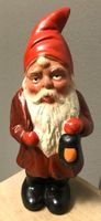 Vintage Zwerg Gartenzwerg Samichlaus aus bemaltem Ton