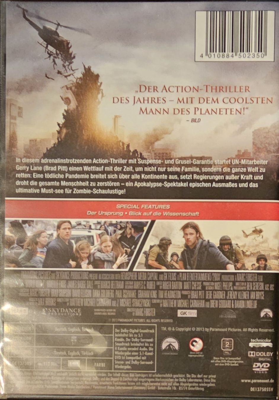 Tutti i DVDs: World War Z – Usato da Wahlen b. Laufen venduto da Cg10 1