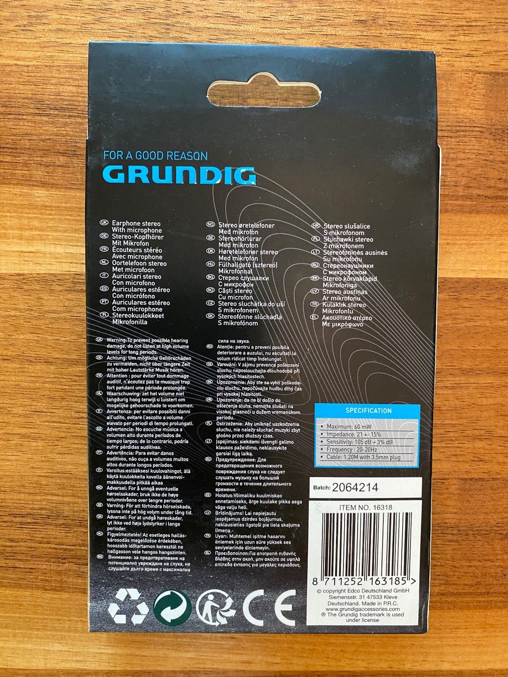 Grundig Kopfhörer: Grundig In-Ear Stereo Kopfhörer mit Mikrofon – Neu und originalverpackt aus Muttenz von Fantom03 1
