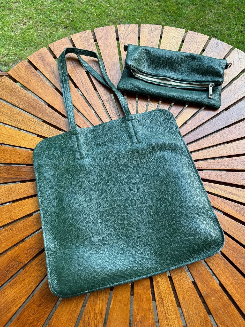 Borse da donna: Damenhandtasche Shopper Leder grün – Usato da Rorbas venduto da tun_m7fz 1