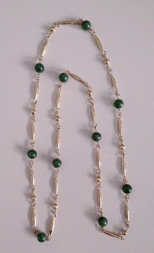 Catenine: Goldfarbige Halskette Jade – Nuovo (secondo la descrizione) da Basel venduto da Palmenland 1
