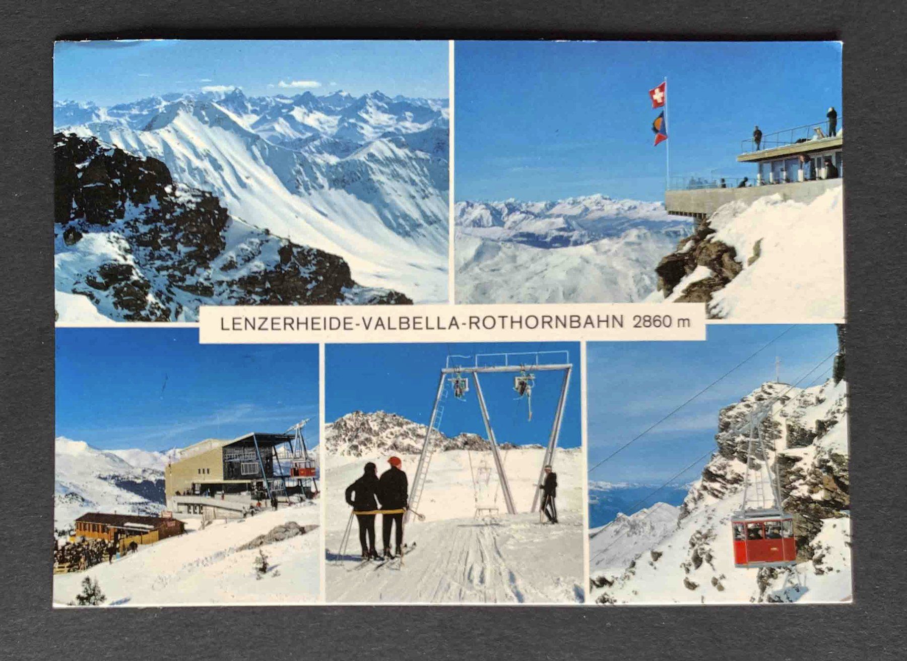 Cartoline postali: AK Lenzerheide Valbella Rothornbahn – Usato da Goldau venduto da artelier1