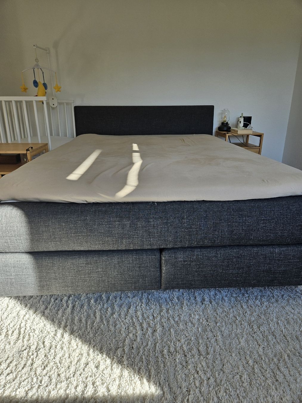 Micasa Letti: Boxspringbett 160x220cm Anthrazit - Extra Lang – Usato da St. Gallen venduto da macauw 1