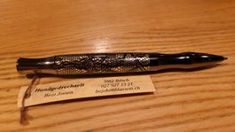 Kugelschreiber mit Spitzengeflecht, Gunmetal, Unikat