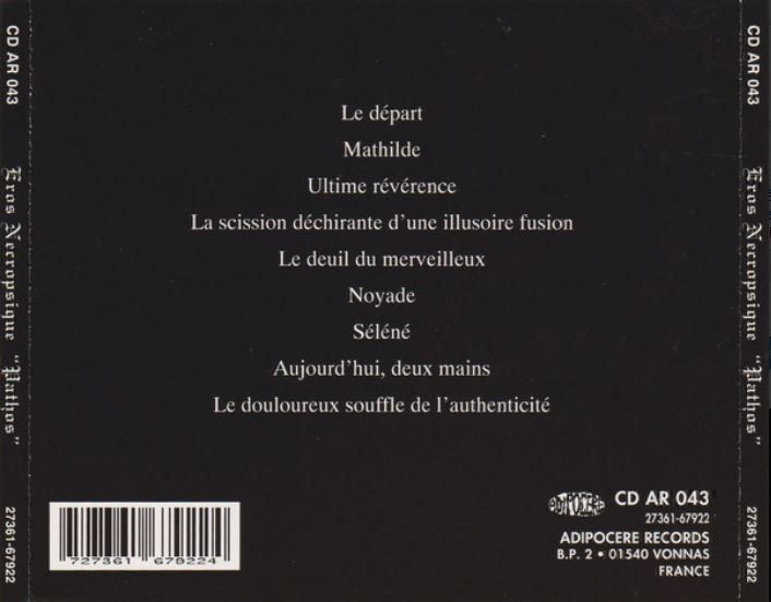 CDs: Eros necropsique - Pathos – Gebraucht aus St-Cergue von VeganWarrior 1