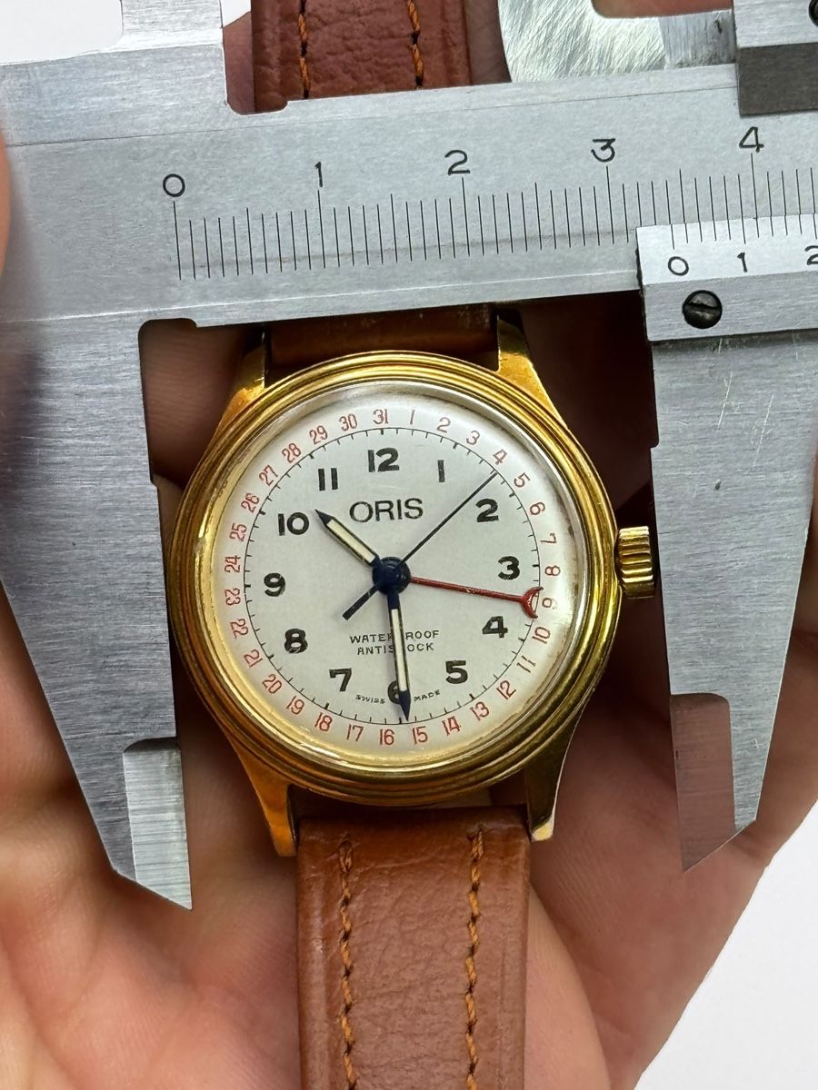 Oris Orologi: Vintage Oris Pointer Date Handaufzug Ref. 7285 - 31.5mm – Usato da Hunzenschwil venduto da MeliT 4