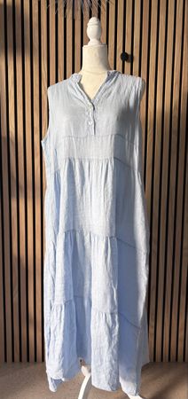Leinen-Kleid, hellblau, Gr. M