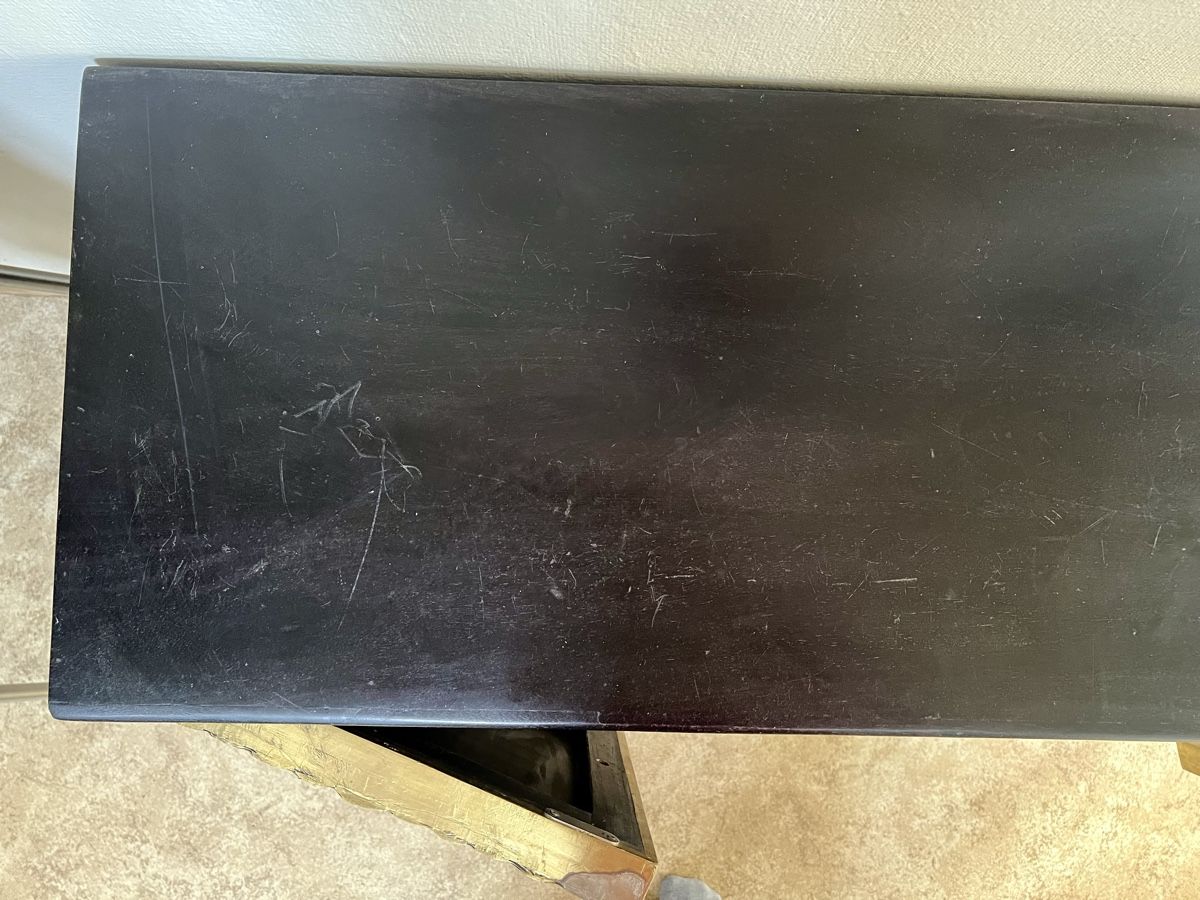Commodes: Sideboard schwarz mit Messing-Applikationen – D'occasion à Dielsdorf par luri-an 3