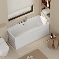 Badewanne EMILY mit vormontierte Armaturen 170x58x80cm