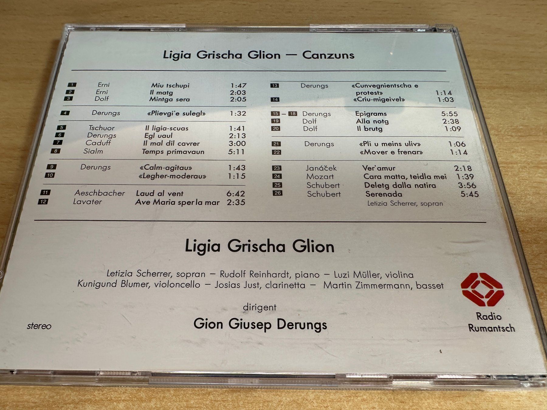 CD: N8 Ligia Grischa Glion - Canzuns – Usato da Rikon im Tösstal venduto da Alpenmutz 1