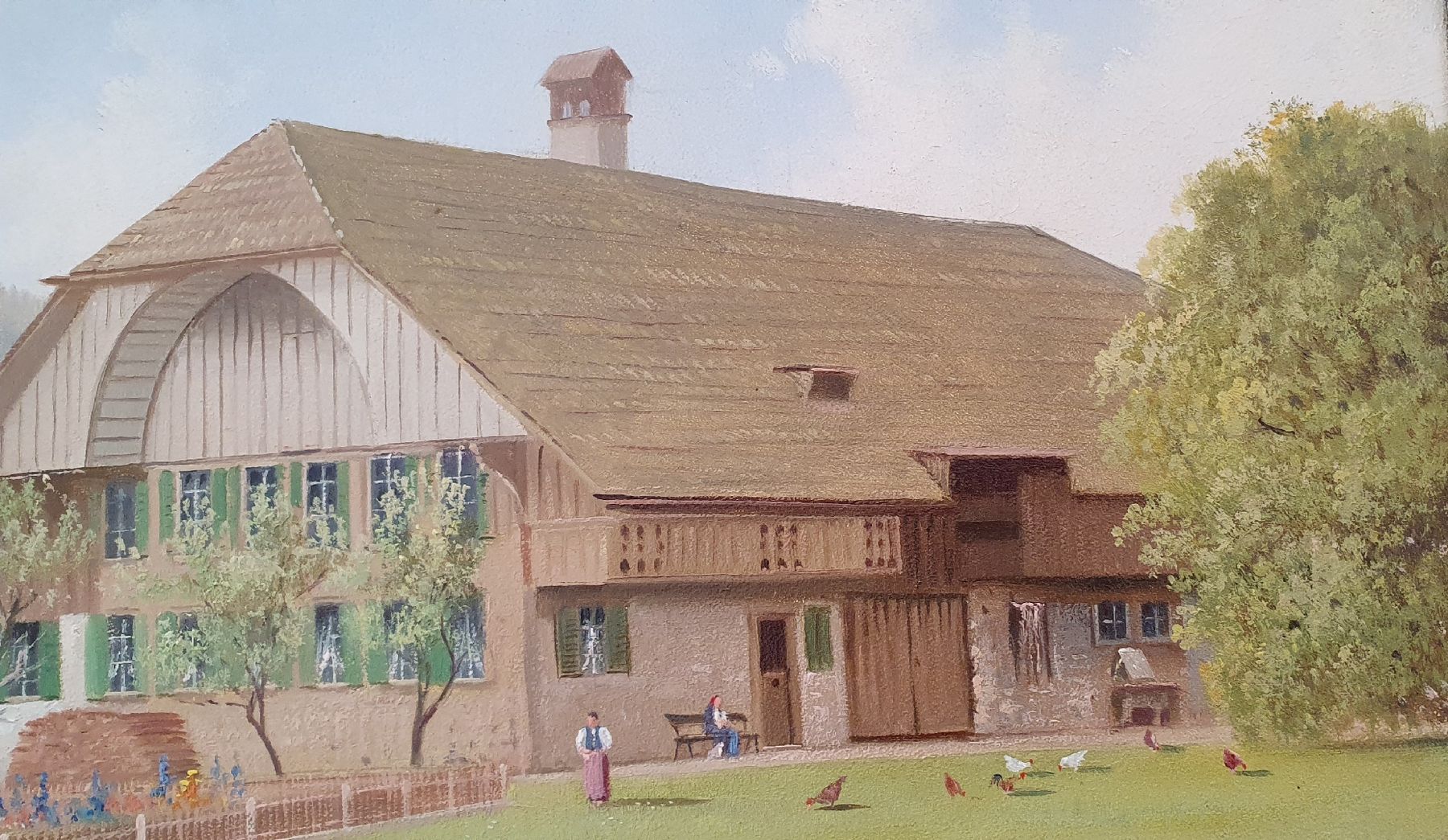 Dipinti: Gemälde - Berner Bauernhaus - Signiert – Usato da Kreuzlingen venduto da Rschweiz1 4