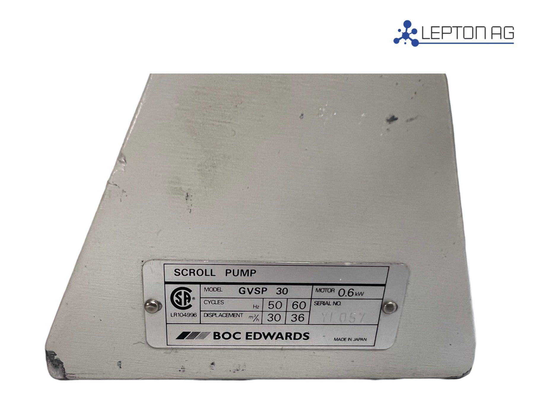 Accessori da laboratorio: Edwards BOC GVSP30 Vacuum Scroll Pump – Usato da Niederdorf venduto da LeptonAG_Labor 5