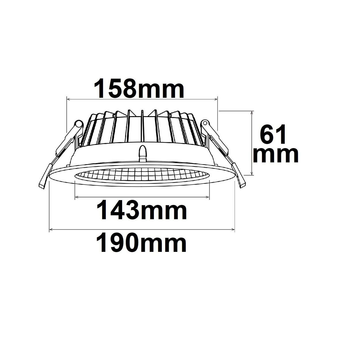 Lampade: LED Einbaustrahler, IP44, 16 cm Ø – Nuovo (secondo la descrizione) da Kreuzlingen venduto da Smart-Light 4