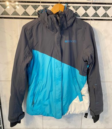 Brunotti Damen Skijacke, Gr. L, hellblau, grau, weiss