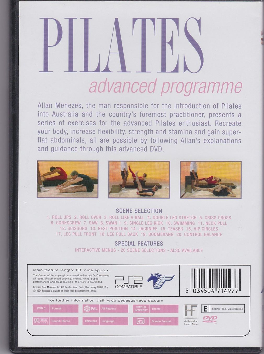 Tutti i DVDs: DVD: Pilates Advanced Programme von Allan Menezes - sehr gut – Usato da Witterswil venduto da Timmytiger 1