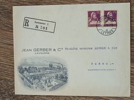 Litho Brief / Jean Gerber & Cie Lausanne Gelaufen 1929