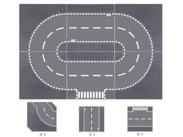 6x Baustein Strassenplatten für Lego / Strassen Bauklötze