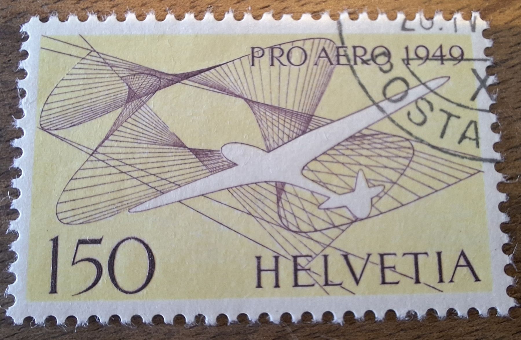Tutti i francobolli: Flugpost F45 Kat. 70.- – Usato da Balgach venduto da SIMEON27